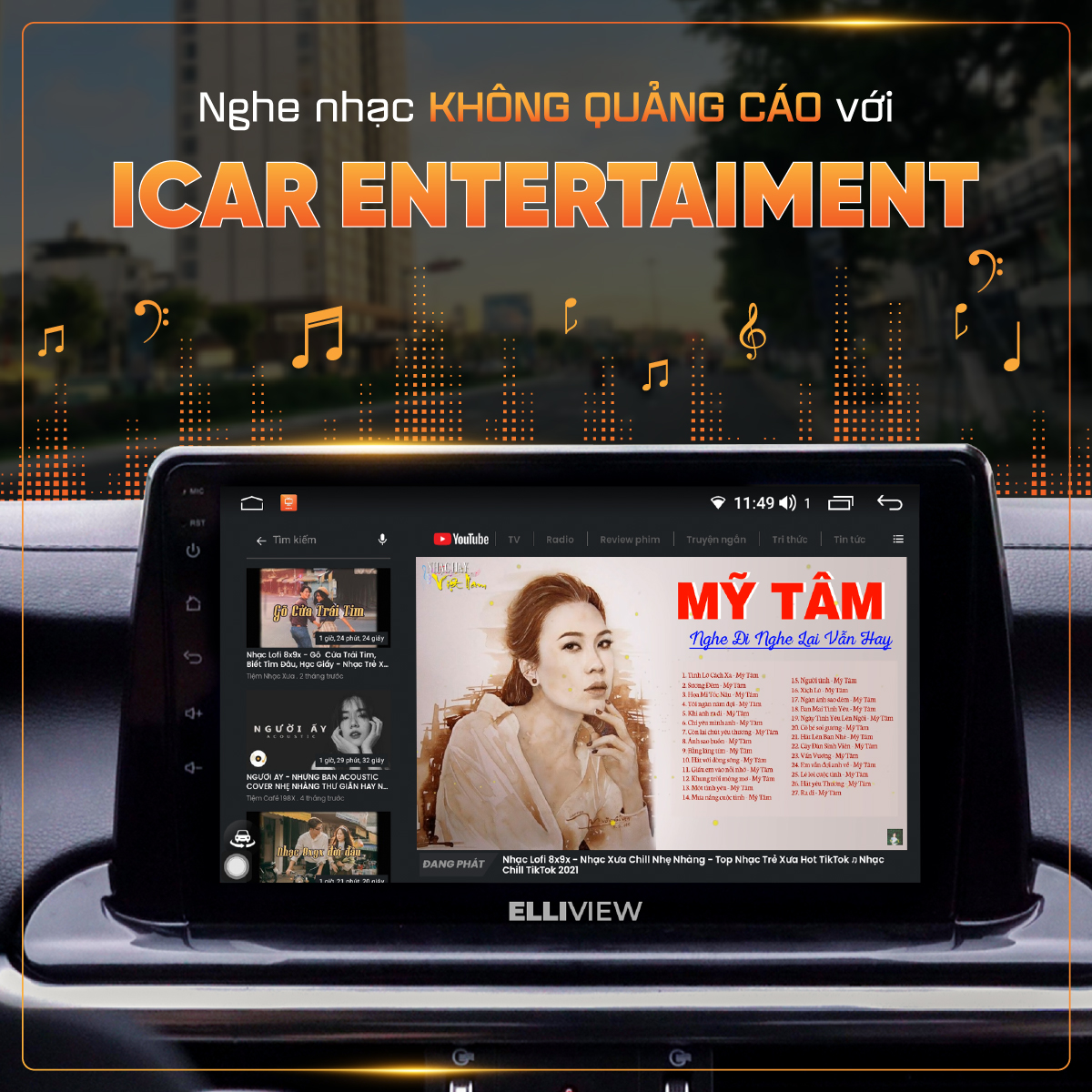 MÀN HÌNH ANDROID ICAR ELLIVIEW U3H DÀNH CHO XE HYUNDAI